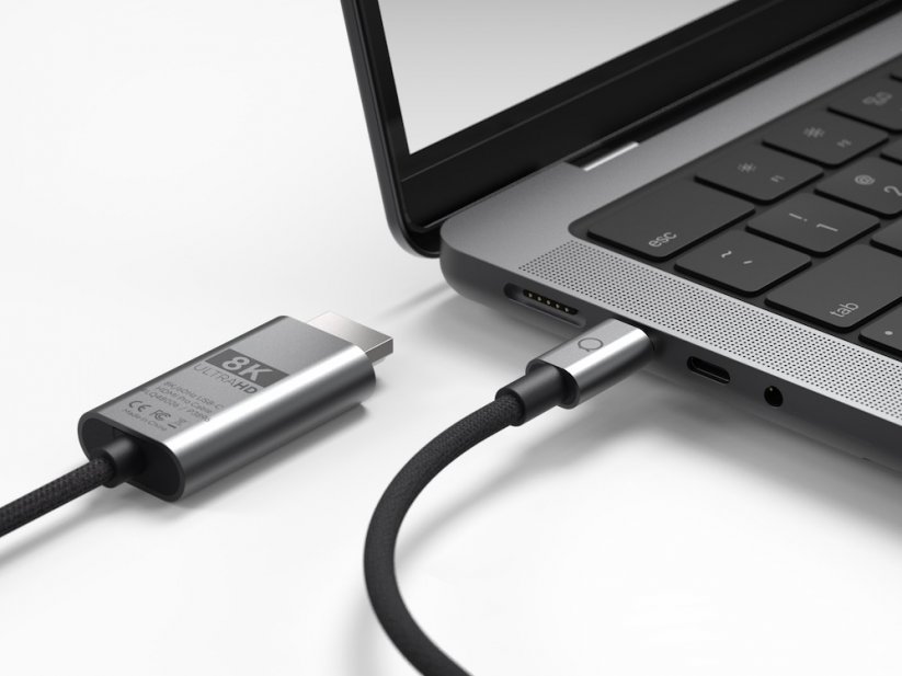 LINQ LQ48026 8K/60Hz USB-C na HDMI PRO Cable, redukční kabel, 2m, černý