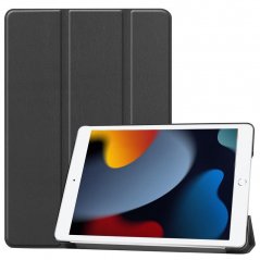 AG PREMIUM Tri-Fold Leather Obal pro iPad 10,2" (7/8/9 gen.) s tvrdými zády, černý