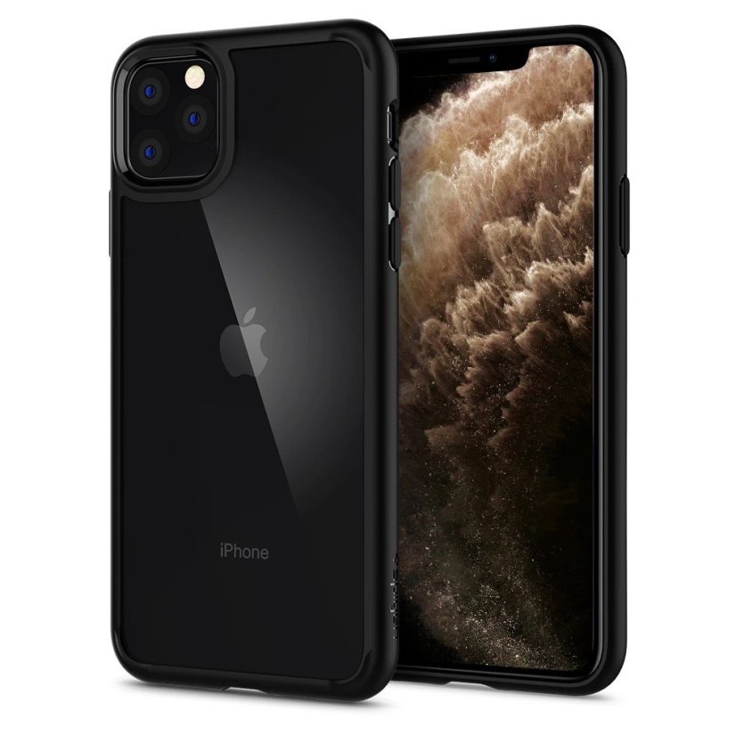 SPIGEN Ultra Hybrid odolný kryt pro iPhone 11 Pro Max, černá/čirá