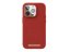 NJORD Comfort+ Suede Odolný kryt se semišovými zády pro iPhone 14 Pro, červený