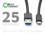 MICROCONNECT Odolný datový a nabíjecí kabel USB/USB-C 3.2, 0,25m, černý