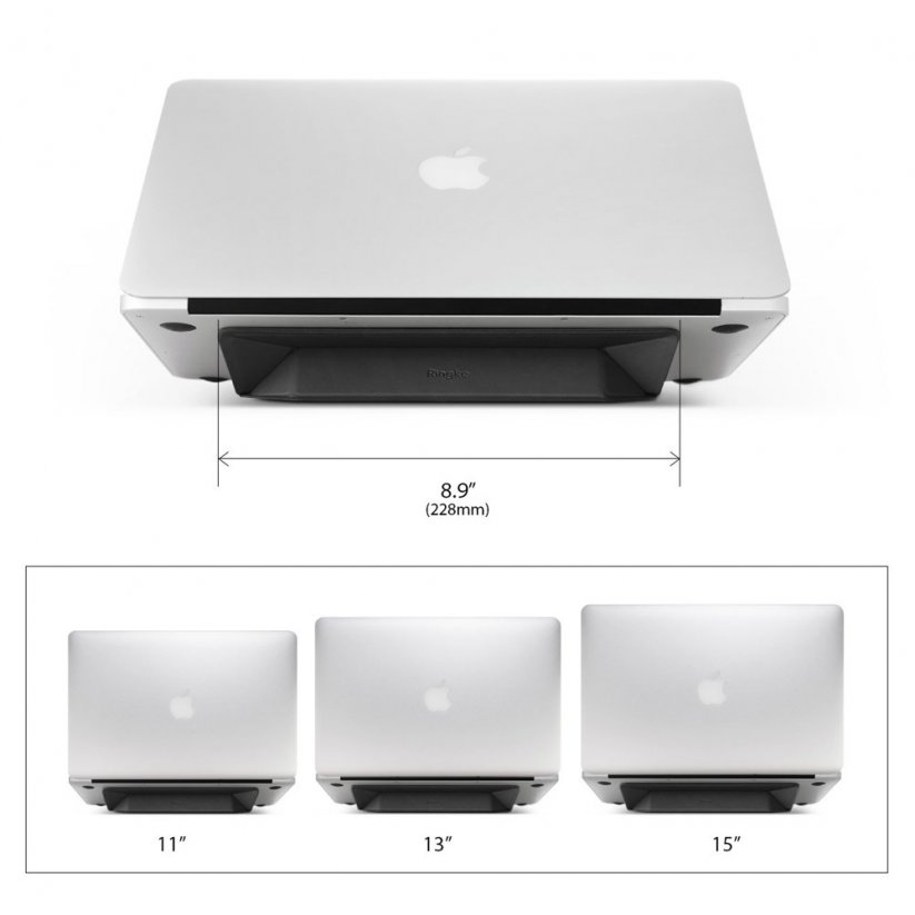 RINGKE Laptop Stand Skládací samolepící stojánek pro MacBook/Notebook, šedý
