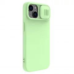 NILLKIN CamShield Silky Ultra odolný kryt s krytkou kamery pro iPhone 15, zelený