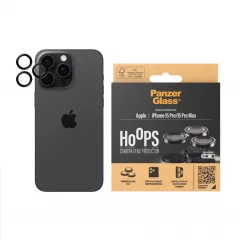 PANZERGLASS Ochranné kroužky zadní kamery HoOps pro iPhone 15 Pro/15 Pro Max, čiré