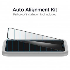 SPIGEN AlignMaster Ochranné sklo 3D FULL-COVER 0.3mm pro iPhone XR/11, montážní rámeček