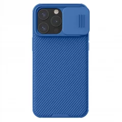 NILLKIN CamShield Pro Magnetic Ultra odolný MagSafe kryt s krytkou kamery pro iPhone 15 Pro, modrý