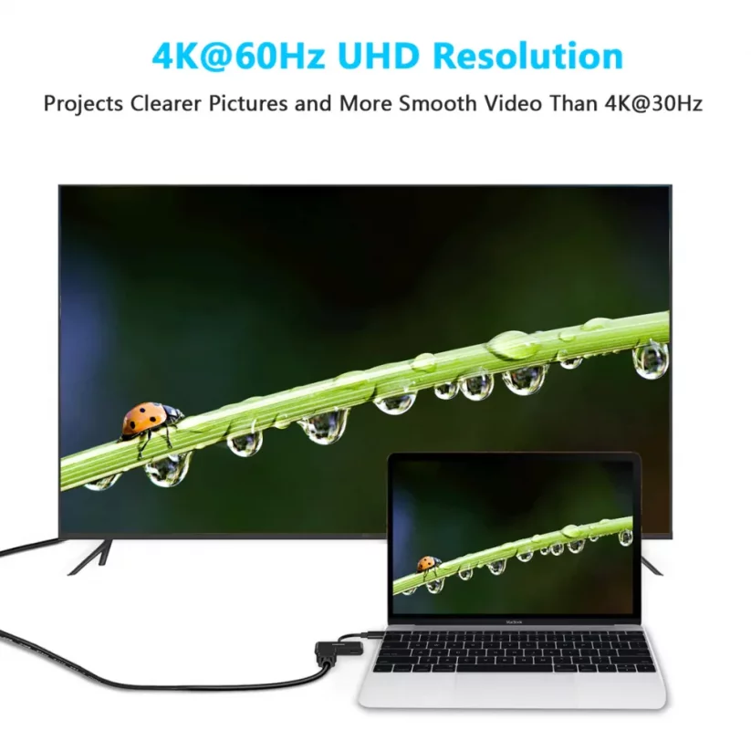 CHOETECH HUB-M03 Miniaturní hub 2v1 (HDMI 4K/60Hz, USB-C PD 60W), černý
