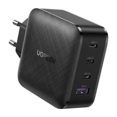 Ugreen GaN PPS 65W USB / 3x USB Type C QC 3.0 Power Delivery SCP FCP AFC (Gallium Nitride) rychlonabíječka černá (CD224 70774)