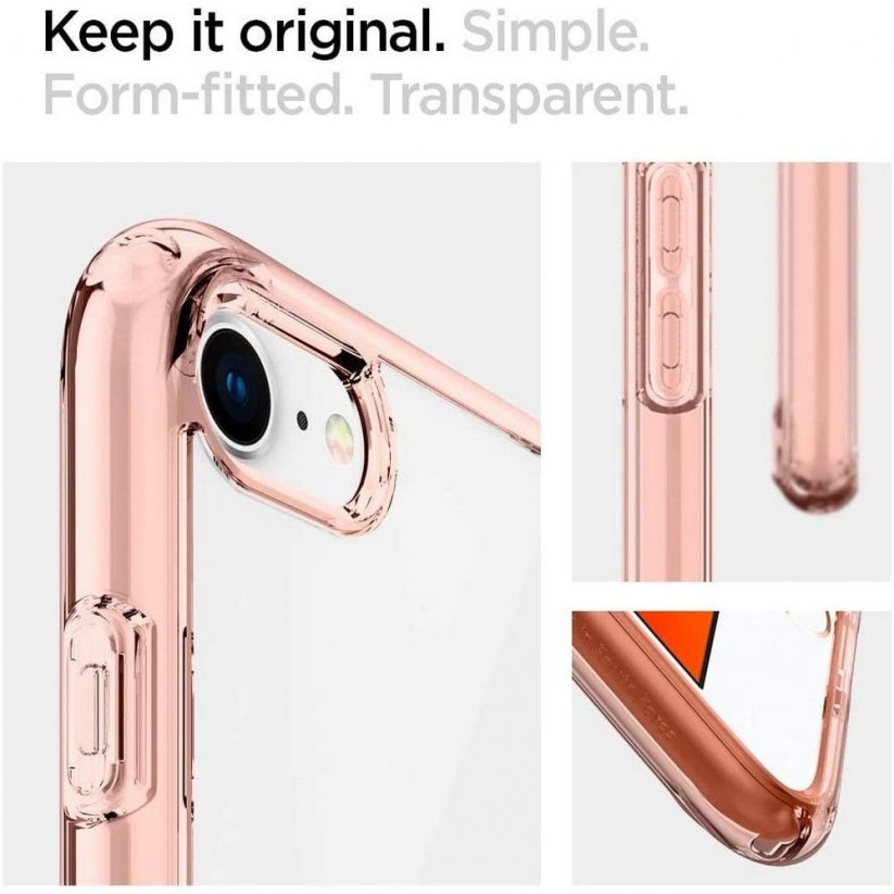 SPIGEN Ultra Hybrid 2 odolný kryt pro iPhone 7/8/SE20/SE22, růžová/čirá