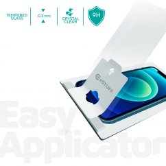 ESTUFF Easy Applicator Ochranné sklo 2.5D STANDARD 0.33mm pro iPhone 12 Pro Max, montážní rámeček