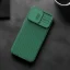 NILLKIN CamShield Pro Magnetic Ultra odolný MagSafe kryt s krytkou kamery pro iPhone 15, zelený