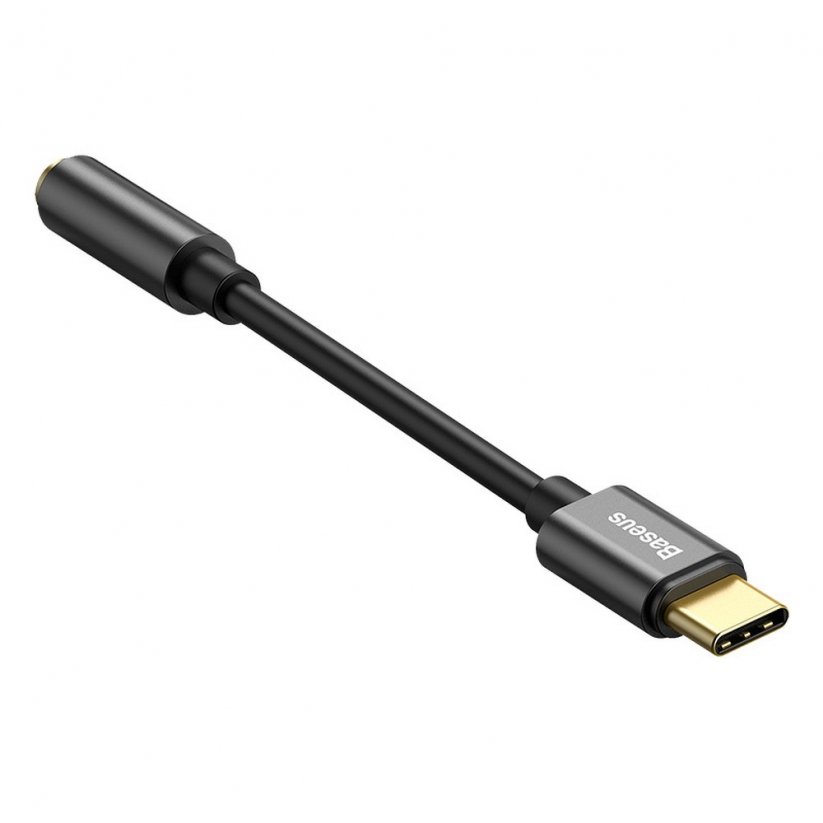BASEUS CATL54-01Adaptér (redukce) USB-C/Jack 3,5mm s podporou mikrofonu, černý