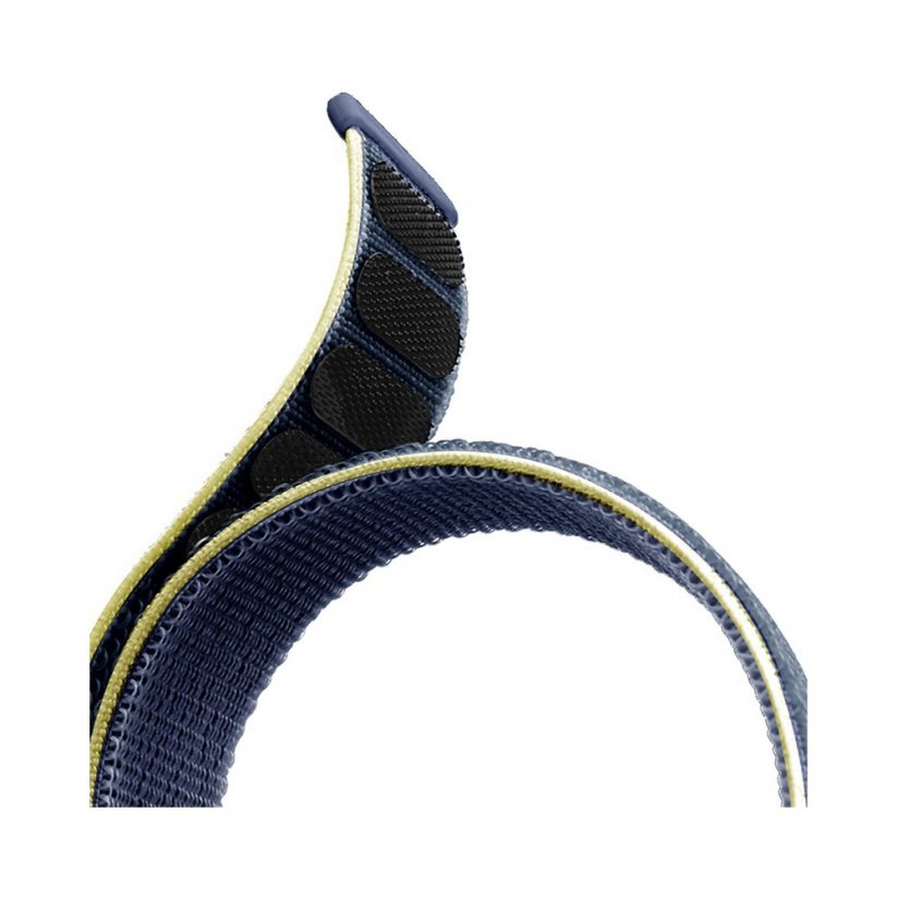 PURO Sport Band Loop textilní řemínek pro Apple Watch 42/44/45/49mm, modro-žlutý