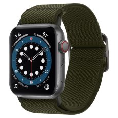 SPIGEN Fit Lite Strap Flexibilní textilní řemínek pro Apple Watch 42/44/45/49mm, khaki zelený