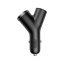 BASEUS CCALL-YX01 Duální autonabíječka Y-type, 2x USB + autozapalovač, černá