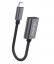 DUDAO L15T Kabelová redukce OTG USB-C na USB-A s nabíjením až 12W, černo-šedá