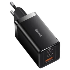 GaN 2xUSB C 1xUSB 65W Baseus GaN5 Pro rychlá nabíječka + USB C - USB C 100W kabel - černý