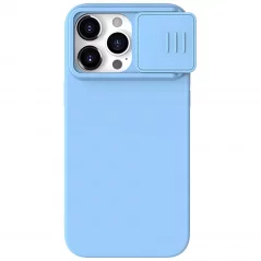 NILLKIN CamShield Silky Ultra odolný kryt s krytkou kamery pro iPhone 15 Pro, modrý