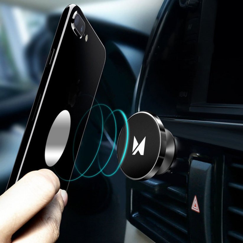 WOZINSKY WMH-04 Magnetický držák na mobilní telefon do mřížky ventilace automobilu, černý