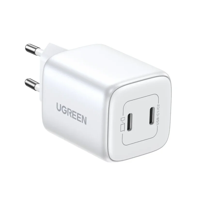 GaN 2 x USB-C 45W QC PD Ugreen CD294 rychlonabíječka - bílá