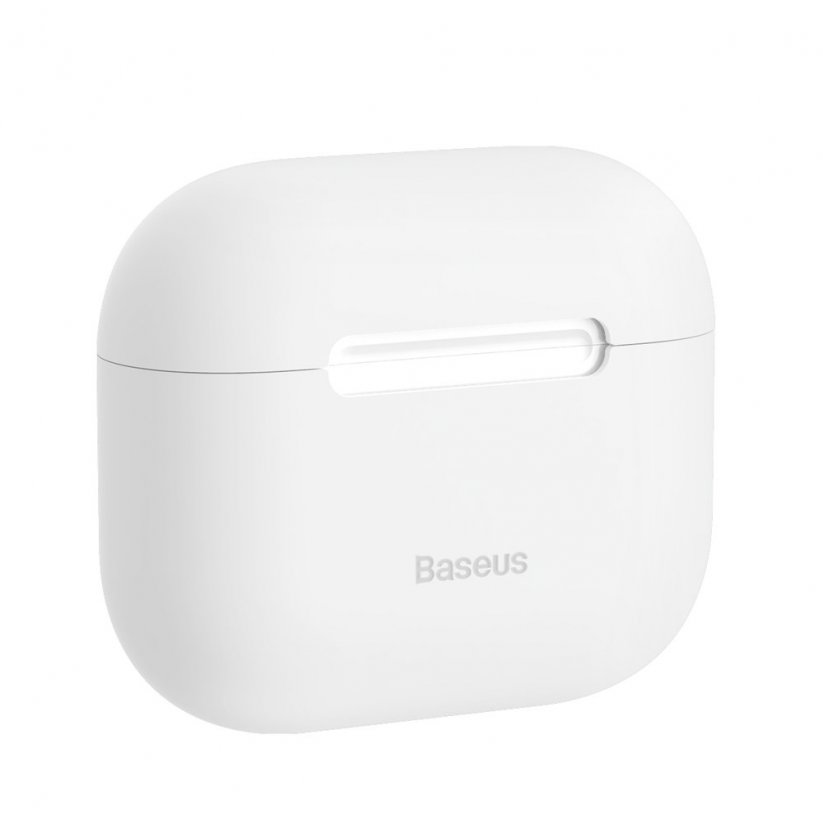 BASEUS WIAPPOD-CBZ02 Ultra tenký silikonový kryt pro Apple AirPods 3 (2021), bílý
