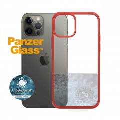 PANZERGLASS ClearCaseColor AntiBacterial kryt pro iPhone 12 Pro Max, červená/čirá (Mandarin Red)