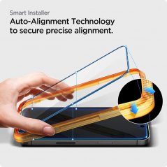 SPIGEN AlignMaster Ochranné sklo 2.5D FULL-COVER 0.3mm pro iPhone 14 Pro, montážní rámeček, 2ks