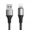 JOYROOM S-1530N1 Prémiový & Odolný datový a nabíjecí kabel USB/Lightning 12W, 1,5m, černý