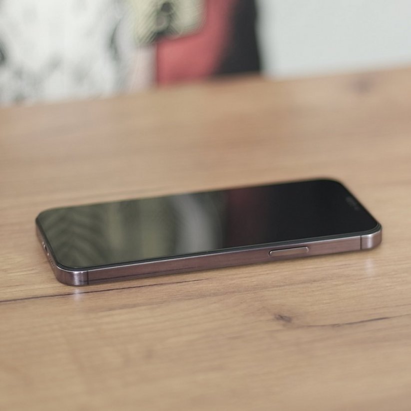 WOZINSKY Ochranné sklo 5D pro iPhone 15 Pro, Privacy filtr, černý rámeček