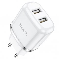HOCO N4 Aspiring Duální cestovní nabíječka 2x USB 2,4A/12W, bílá