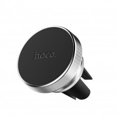 HOCO CA47 Magnetický držák na mobilní telefon do mřížky ventilace automobilu, stříbrný