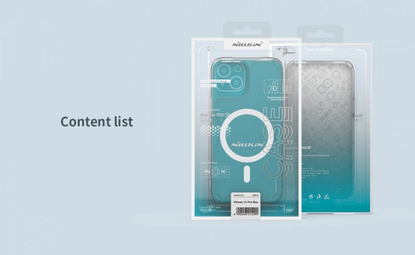 NILLKIN Nature Pro Magnetic Hybridní odolný MagSafe kryt pro iPhone 13 Pro Max, čirý
