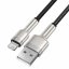 BASEUS CALJK-B01 Cafule Opletený kabel USB/Lightning 12W, 2m, černý