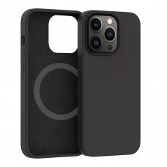 ESTUFF ES671245 Magnetic Silicone Case Kryt s MagSafe pro iPhone 12 Pro Max, černý
