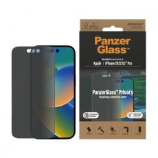 PANZERGLASS Ochranné sklo 2.5D FULL-COVER 0.4mm pro iPhone 14 Pro, montážní rámeček, Privacy