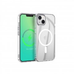 ESTUFF Magnetic Hybrid Clear Case Kryt s MagSafe pro iPhone 14 Plus, čirý