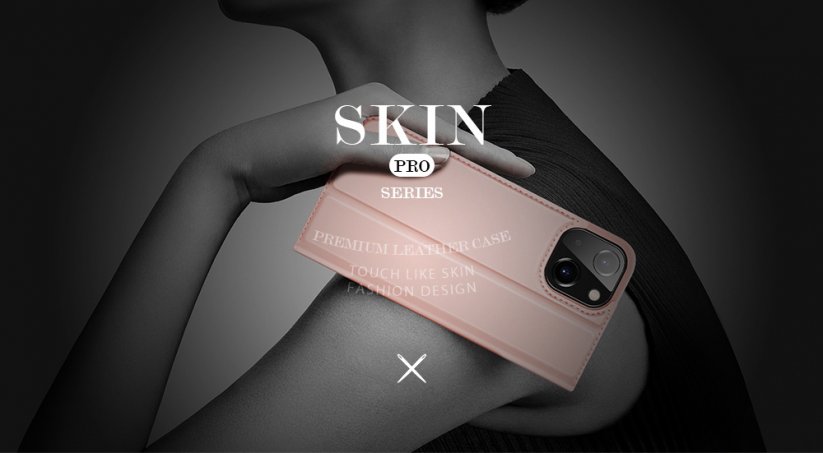 DUX DUCIS SkinPro kryt typu kniha pro iPhone 14 Plus, zlatý