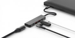 LINQ LQ48014 Pro Multiport USB-C hub 5v1 (HDMI, 2x USB-C, 2x USB), PD až 100W, Space Grey