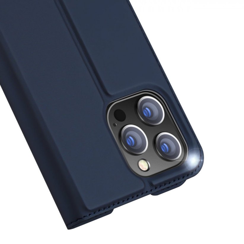 DUX DUCIS SkinPro kryt typu kniha pro iPhone 14 Pro Max, tmavě modrý