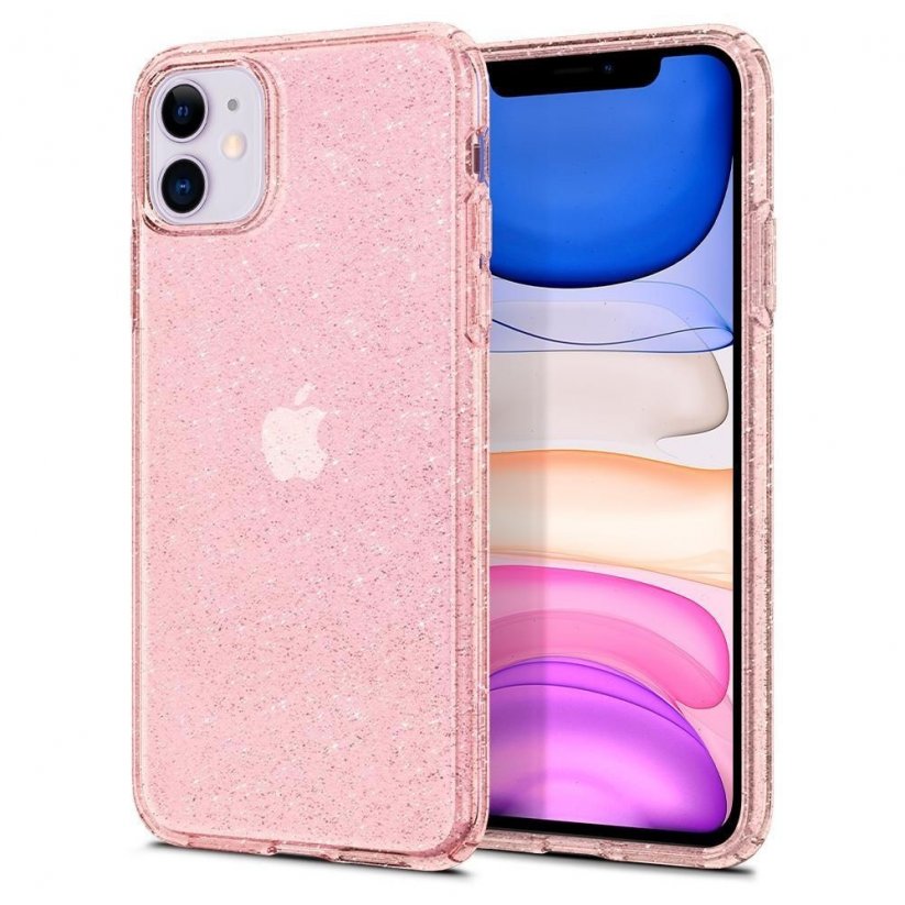 SPIGEN Liquid Crystal Glitter odolný kryt se třpytkami pro iPhone 11, růžový