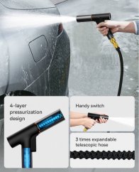 BASEUS GF5 CPGF000201 Prémiová flexibilní (smršťovací) hadice pro mytí auta s tryskou, 1/2", 30m
