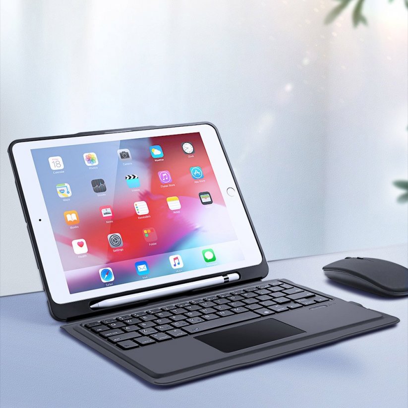 DUX DUCIS Obal s bezdrátovou klávesnicí a touchpadem pro iPad 10,2"/iPad Air 10,5", QWERTY, černá