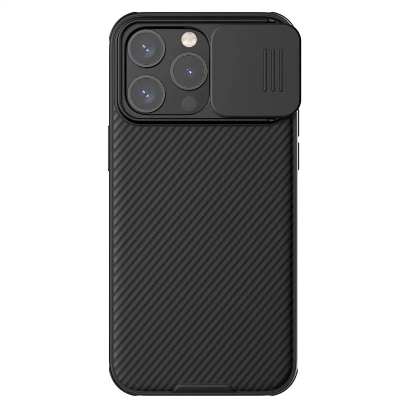 NILLKIN CamShield Pro Magnetic Ultra odolný MagSafe kryt s krytkou kamery pro iPhone 15 Pro Max, černý