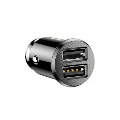 BASEUS CCALL-ML01 Mini duální autonabíječka, 2x USB s výkonem 15W, černá