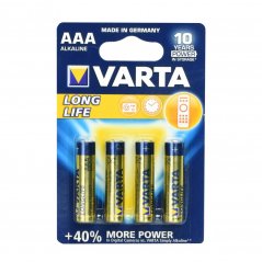 VARTA LONGLIFE alkalická tužková baterie AAA 1.5V (LR03), 4 kusy