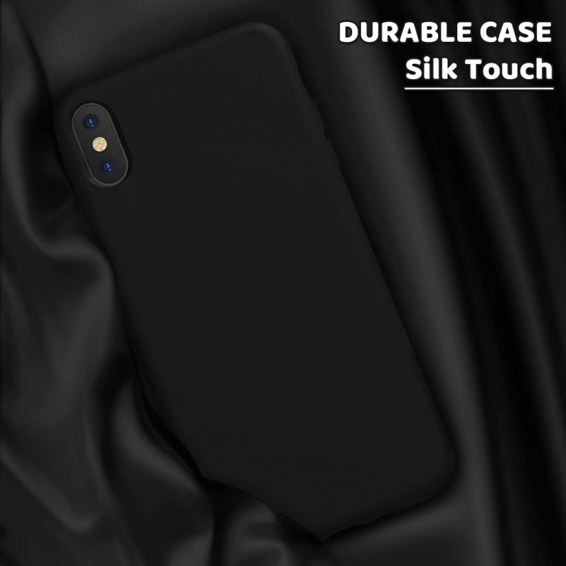 ESTUFF ES671126 Silk-Touch Silicone Case Jemný silikonový kryt pro iPhone X/XS, černý