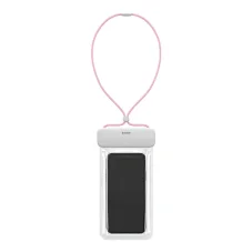 BASEUS ACFSD-D24 Vodotěsné IPX8 pouzdro pro mobilní telefon až 7,2", bílo-růžové