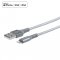 ESTUFF ES601155 Opletený datový a nabíjecí kabel USB/Lightning MFi, 1m, šedý