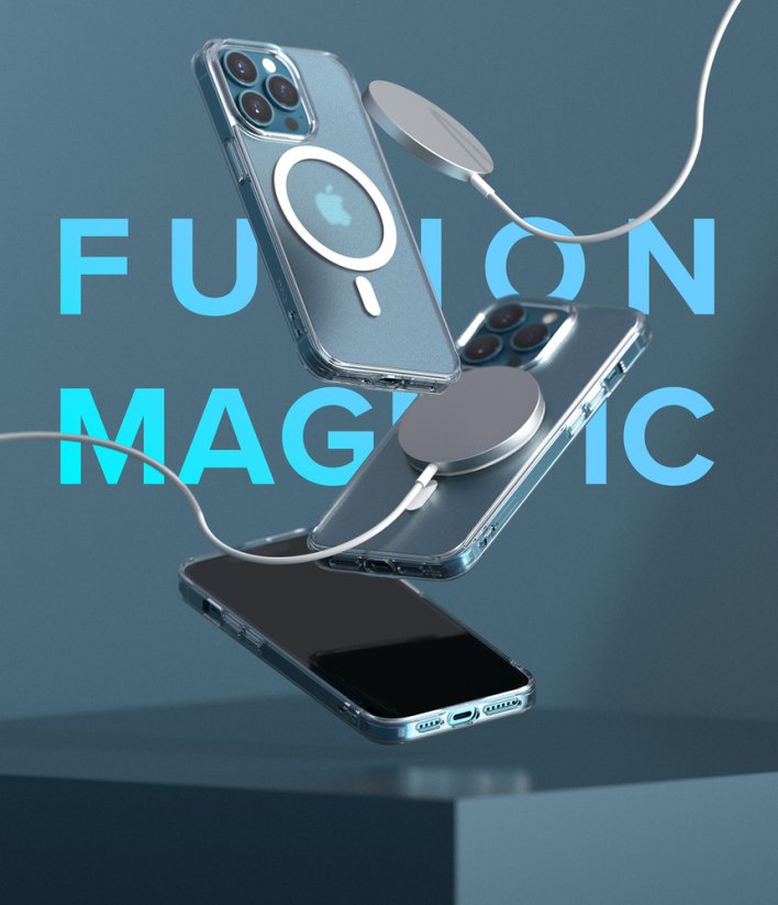RINGKE Fusion Magnetic Odolný kryt s MagSafe pro iPhone 13 Pro, matně čirý