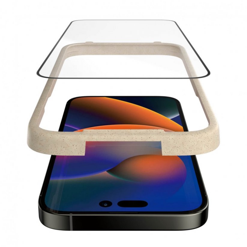 PANZERGLASS Ochranné sklo 2.5D FULL-COVER 0.4mm pro iPhone 14 Pro Max, AntiBacterial, Anti-reflexní, montážní rámeček